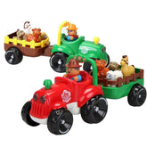 Farmer car music lights animals sounds kids DIY toys farm tractor toy for 3+